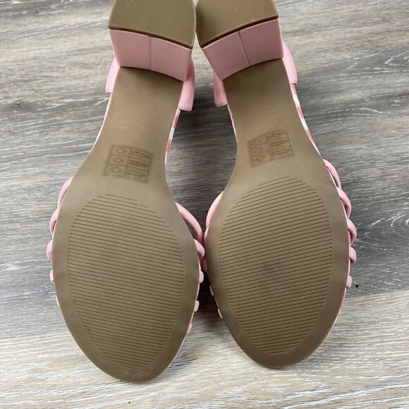 NWOB Draper James RSVP Elisa Geranium Pink Chunky Heel Sandal Size 9.5 - Picture 8 of 8